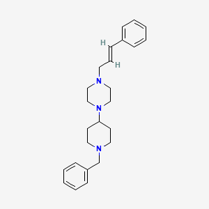 molecular formula C25H33N3 B3559687 1-(1-benzylpiperidin-4-yl)-4-[(E)-3-phenylprop-2-enyl]piperazine 