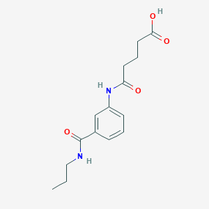 molecular formula C15H20N2O4 B355971 5-氧代-5-{3-[(丙氨基)羰基]-苯胺基}戊酸 CAS No. 940458-86-6