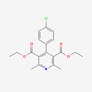 molecular formula C19H20ClNO4 B3559713 diethyl 4-(4-chlorophenyl)-2,6-dimethyl-3,5-pyridinedicarboxylate 