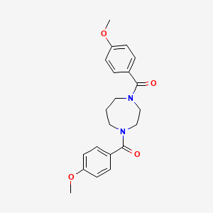 molecular formula C21H24N2O4 B3559741 [4-(4-methoxybenzoyl)-1,4-diazepan-1-yl]-(4-methoxyphenyl)methanone 