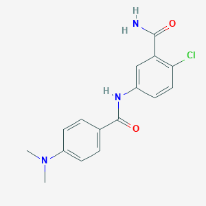 molecular formula C16H16ClN3O2 B3559743 2-chloro-5-{[4-(dimethylamino)benzoyl]amino}benzamide 