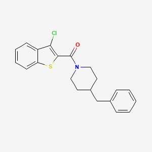 molecular formula C21H20ClNOS B3559757 4-benzyl-1-[(3-chloro-1-benzothien-2-yl)carbonyl]piperidine 