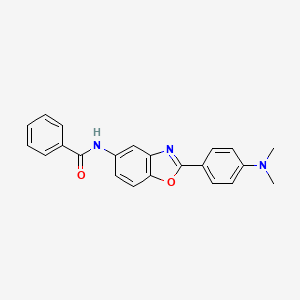 molecular formula C22H19N3O2 B3559774 N-[2-[4-(dimethylamino)phenyl]-1,3-benzoxazol-5-yl]benzamide 