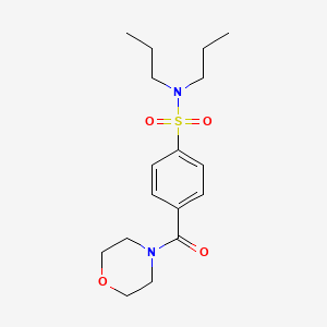 molecular formula C17H26N2O4S B3559782 4-(4-morpholinylcarbonyl)-N,N-dipropylbenzenesulfonamide 