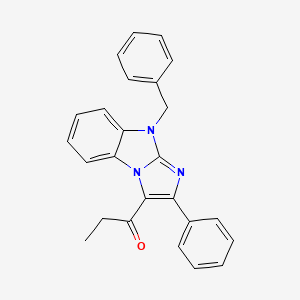 molecular formula C25H21N3O B3559787 1-(9-benzyl-2-phenyl-9H-imidazo[1,2-a]benzimidazol-3-yl)propan-1-one 