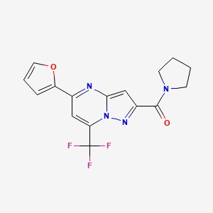 5-(2-furyl)-2-(1-pyrrolidinylcarbonyl)-7-(trifluoromethyl)pyrazolo[1,5-a]pyrimidine