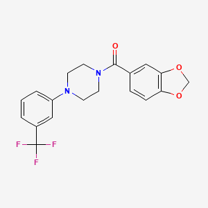 Benzo[1,3]dioxol-5-yl-[4-(3-trifluoromethyl-phenyl)-piperazin-1-yl]-methanone