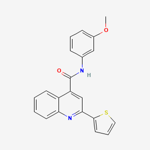 N-(3-methoxyphenyl)-2-(thiophen-2-yl)quinoline-4-carboxamide