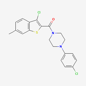 (3-CHLORO-6-METHYL-1-BENZOTHIOPHEN-2-YL)[4-(4-CHLOROPHENYL)PIPERAZINO]METHANONE