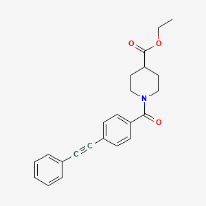 Ethyl 1-[4-(2-phenylethynyl)benzoyl]piperidine-4-carboxylate