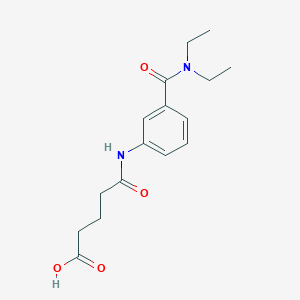 molecular formula C16H22N2O4 B355986 5-{3-[(二乙氨基)羰基]苯胺基}-5-氧代戊酸 CAS No. 940218-46-2