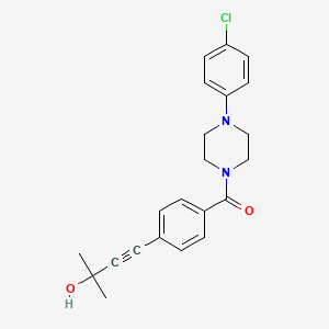 [4-(4-Chlorophenyl)piperazin-1-yl][4-(3-hydroxy-3-methylbut-1-yn-1-yl)phenyl]methanone