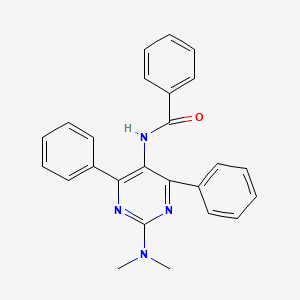 molecular formula C25H22N4O B3559897 N-[2-(dimethylamino)-4,6-diphenyl-5-pyrimidinyl]benzamide CAS No. 416876-86-3