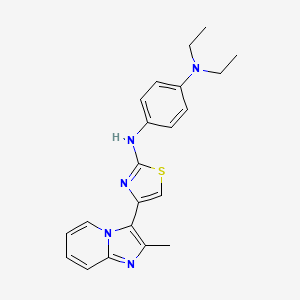 N,N-diethyl-N'-[4-(2-methylimidazo[1,2-a]pyridin-3-yl)-1,3-thiazol-2-yl]-1,4-benzenediamine