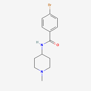 molecular formula C13H17BrN2O B3559932 4-bromo-N-(1-methylpiperidin-4-yl)benzamide 