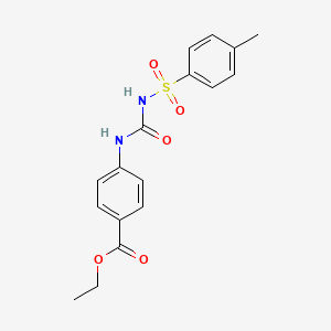 molecular formula C17H18N2O5S B3559939 ethyl 4-[({[(4-methylphenyl)sulfonyl]amino}carbonyl)amino]benzoate 