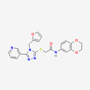 N-(2,3-dihydro-1,4-benzodioxin-6-yl)-2-{[4-(2-furylmethyl)-5-(3-pyridinyl)-4H-1,2,4-triazol-3-yl]thio}acetamide