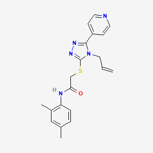 molecular formula C20H21N5OS B3559987 2-{[4-ALLYL-5-(4-PYRIDINYL)-4H-1,2,4-TRIAZOL-3-YL]SULFANYL}-N-(2,4-DIMETHYLPHENYL)ACETAMIDE 