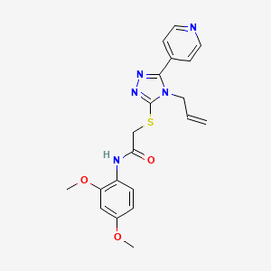 molecular formula C20H21N5O3S B3559990 N-(2,4-dimethoxyphenyl)-2-{[4-(prop-2-en-1-yl)-5-(pyridin-4-yl)-4H-1,2,4-triazol-3-yl]sulfanyl}acetamide 