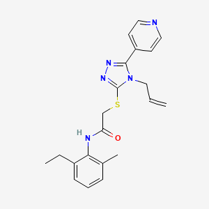 N-(2-ethyl-6-methylphenyl)-2-{[4-(prop-2-en-1-yl)-5-(pyridin-4-yl)-4H-1,2,4-triazol-3-yl]sulfanyl}acetamide