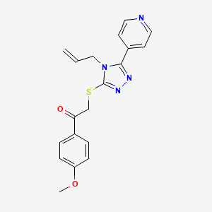 1-(4-methoxyphenyl)-2-{[4-(prop-2-en-1-yl)-5-(pyridin-4-yl)-4H-1,2,4-triazol-3-yl]sulfanyl}ethanone