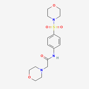 molecular formula C16H23N3O5S B3560013 2-morpholin-4-yl-N-(4-morpholin-4-ylsulfonylphenyl)acetamide 