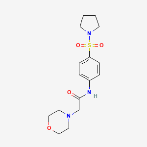 molecular formula C16H23N3O4S B3560021 2-morpholin-4-yl-N-(4-pyrrolidin-1-ylsulfonylphenyl)acetamide 