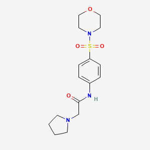 molecular formula C16H23N3O4S B3560029 N-[4-(4-morpholinylsulfonyl)phenyl]-2-(1-pyrrolidinyl)acetamide 