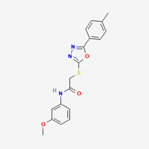 N-(3-methoxyphenyl)-2-{[5-(4-methylphenyl)-1,3,4-oxadiazol-2-yl]thio}acetamide