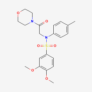 3,4-DIMETHOXY-N-(4-METHYLPHENYL)-N-[2-(MORPHOLIN-4-YL)-2-OXOETHYL]BENZENE-1-SULFONAMIDE