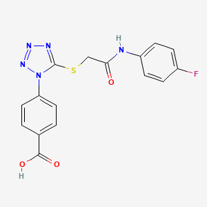 4-[5-({[(4-FLUOROPHENYL)CARBAMOYL]METHYL}SULFANYL)-1H-1,2,3,4-TETRAZOL-1-YL]BENZOIC ACID