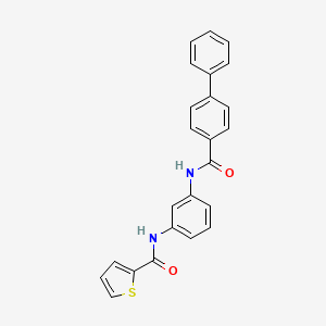 molecular formula C24H18N2O2S B3560128 N-[3-[(4-phenylbenzoyl)amino]phenyl]thiophene-2-carboxamide 