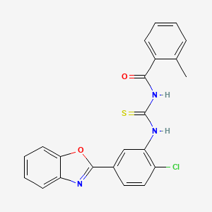 N-{[5-(1,3-benzoxazol-2-yl)-2-chlorophenyl]carbamothioyl}-2-methylbenzamide