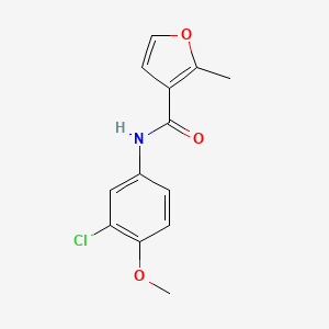 molecular formula C13H12ClNO3 B3560157 N-(3-chloro-4-methoxyphenyl)-2-methylfuran-3-carboxamide 