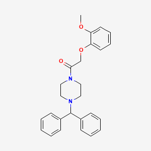 1-(diphenylmethyl)-4-[(2-methoxyphenoxy)acetyl]piperazine