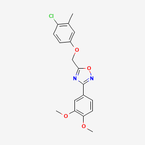 5-[(4-chloro-3-methylphenoxy)methyl]-3-(3,4-dimethoxyphenyl)-1,2,4-oxadiazole