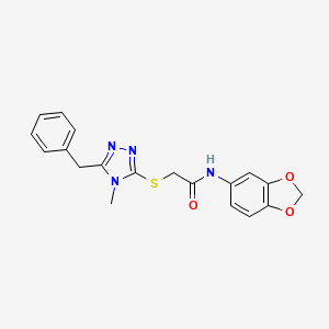 N-1,3-benzodioxol-5-yl-2-[(5-benzyl-4-methyl-4H-1,2,4-triazol-3-yl)thio]acetamide