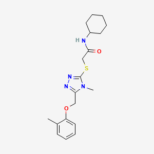 N-cyclohexyl-2-({4-methyl-5-[(2-methylphenoxy)methyl]-4H-1,2,4-triazol-3-yl}sulfanyl)acetamide