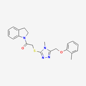 1-[({4-methyl-5-[(2-methylphenoxy)methyl]-4H-1,2,4-triazol-3-yl}thio)acetyl]indoline