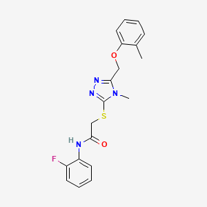 N-(2-fluorophenyl)-2-({4-methyl-5-[(2-methylphenoxy)methyl]-4H-1,2,4-triazol-3-yl}sulfanyl)acetamide