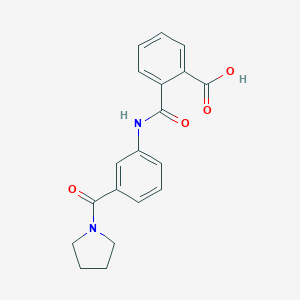 molecular formula C19H18N2O4 B356021 2-{[3-(1-Pyrrolidinylcarbonyl)anilino]-carbonyl}benzoic acid CAS No. 1003682-96-9