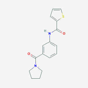 molecular formula C16H16N2O2S B356022 N-[3-(1-pyrrolidinylcarbonyl)phenyl]-2-thiophenecarboxamide CAS No. 930955-67-2