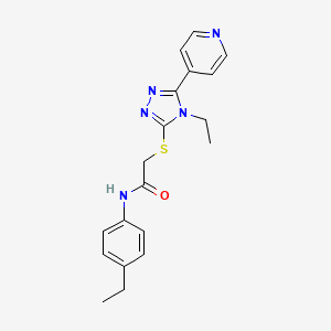 molecular formula C19H21N5OS B3560220 N-(4-ethylphenyl)-2-{[4-ethyl-5-(pyridin-4-yl)-4H-1,2,4-triazol-3-yl]sulfanyl}acetamide CAS No. 618427-06-8