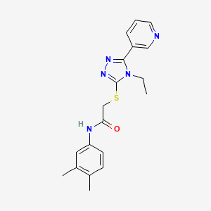 N-(3,4-dimethylphenyl)-2-{[4-ethyl-5-(pyridin-3-yl)-4H-1,2,4-triazol-3-yl]sulfanyl}acetamide