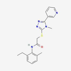 N-(2-ethyl-6-methylphenyl)-2-{[4-methyl-5-(pyridin-3-yl)-4H-1,2,4-triazol-3-yl]sulfanyl}acetamide