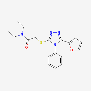 N,N-diethyl-2-{[5-(2-furyl)-4-phenyl-4H-1,2,4-triazol-3-yl]thio}acetamide