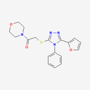 4-({[5-(2-furyl)-4-phenyl-4H-1,2,4-triazol-3-yl]thio}acetyl)morpholine