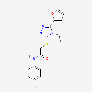 N-(4-chlorophenyl)-2-{[4-ethyl-5-(furan-2-yl)-4H-1,2,4-triazol-3-yl]sulfanyl}acetamide