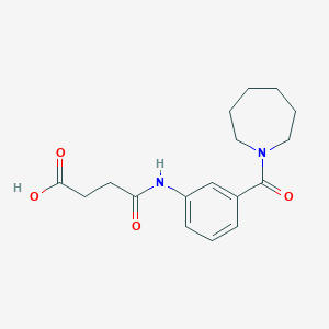 molecular formula C17H22N2O4 B356029 4-[3-(1-氮杂环戊基羰基)苯胺基]-4-氧代丁酸 CAS No. 1003688-34-3