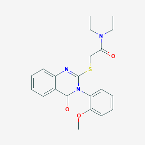 N,N-diethyl-2-{[3-(2-methoxyphenyl)-4-oxo-3,4-dihydro-2-quinazolinyl]thio}acetamide